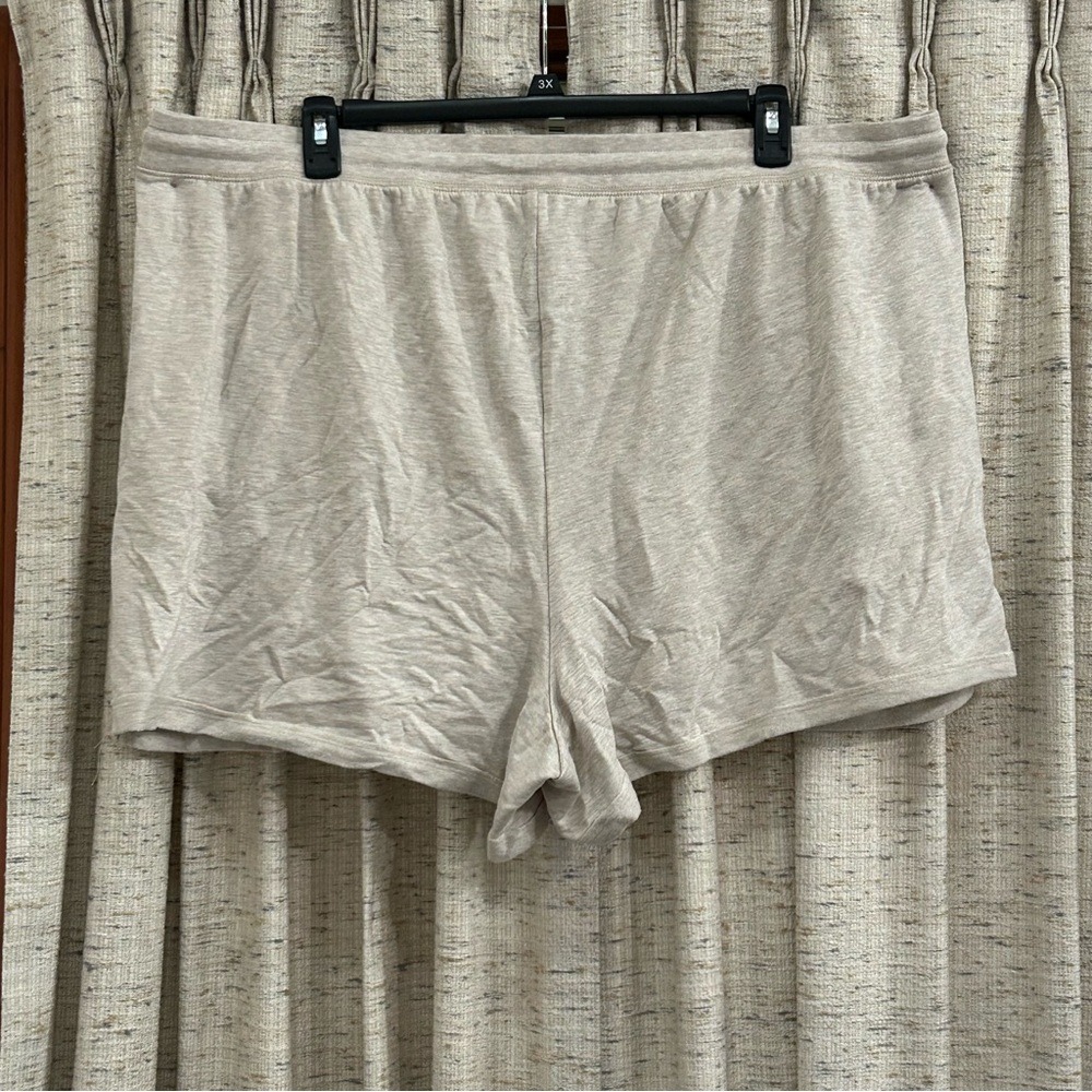 Torrid Dream Fleece Relaxed Lounge Short in Cream - 4X - Picture 7 of 8